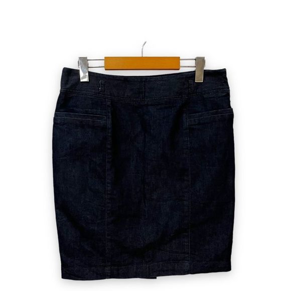 Kenneth cole denim skirt front pockets side zipper closure size 6 - Picture 1 of 8